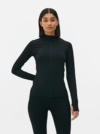 Seamless Zip-Up Sports Jacket