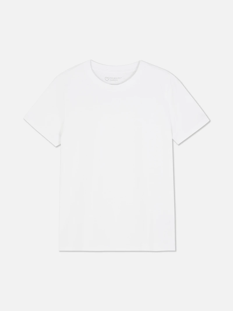 Women's White Essential Short Sleeve Crew Neck Tee