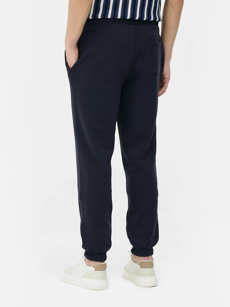 Men's Navy Drawstring Cuffed Joggers