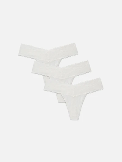 3-Pack Lace Thongs