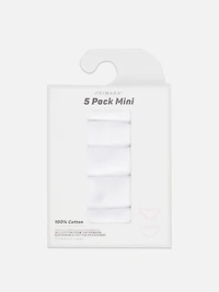 Women's White 5-Pack Essential Mini Briefs