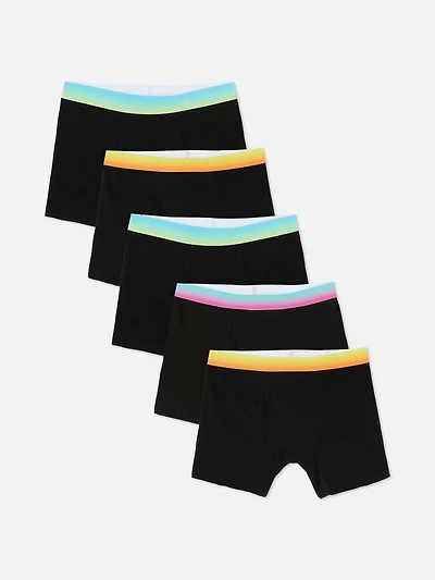 5-Pack Color Waistband Boxer Briefs
