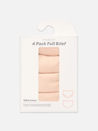 4pk Full Cotton Briefs