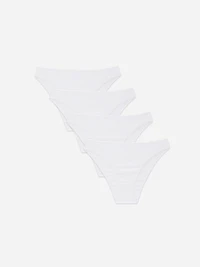 Women's White 4-Pack High Leg Briefs