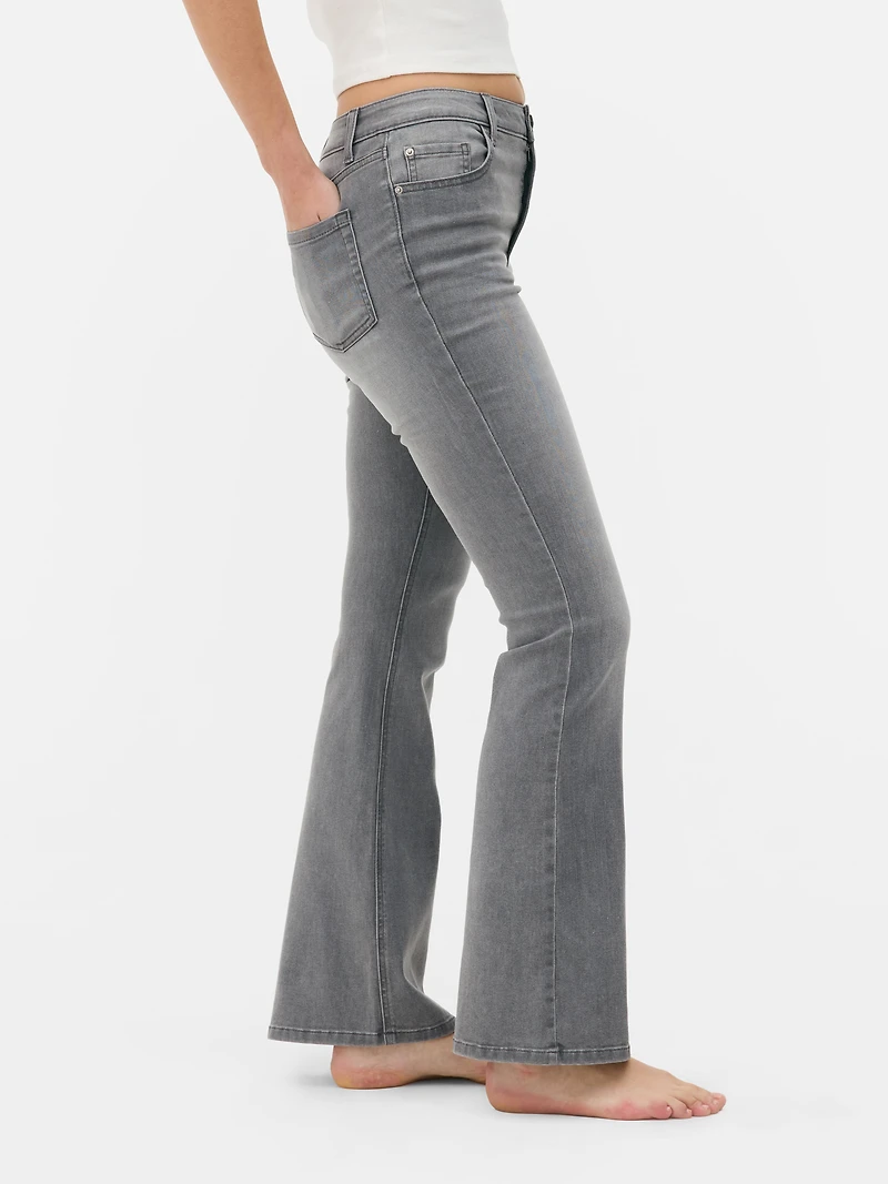 Women's Gray MAJOR FIND | Mid-Rise Flared Jeans