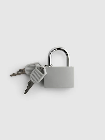 Light Gray Padlock With Spare Key