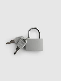 Light Gray Padlock With Spare Key