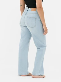 High-Waisted Straight-Leg Jeans