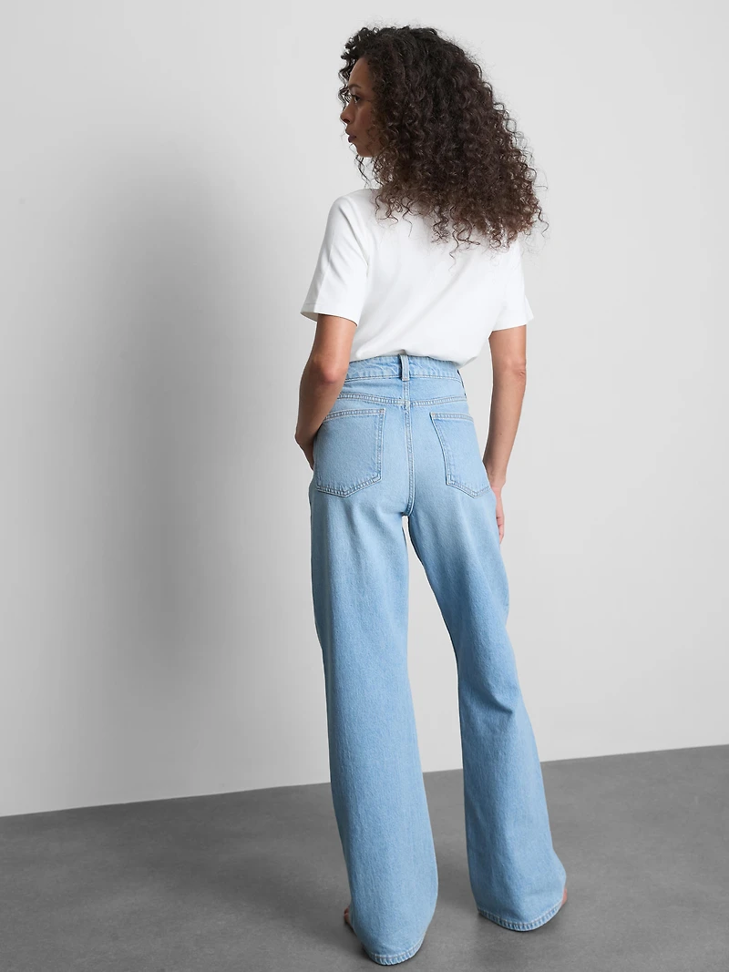 High-Waisted Straight-Leg Jeans