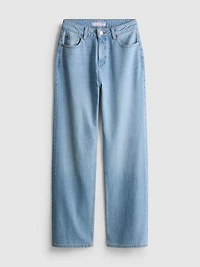 High-Waisted Straight-Leg Jeans