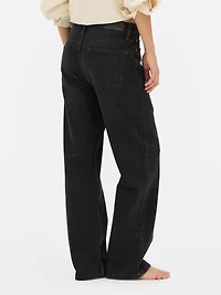 High-Waisted Straight-Leg Jeans