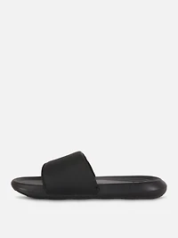 Women's Black Gym Slides