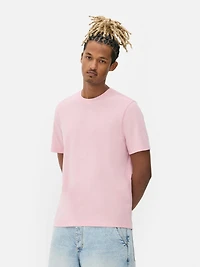 Men's Light Pink Crew Neck T-Shirt