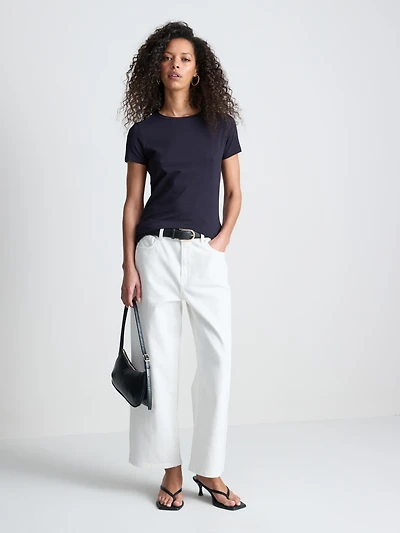 Cotton Rich Stretch Crew Neck Tee