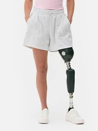 Women's Gray Heather Drawstring Jersey Shorts