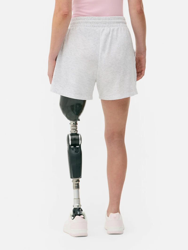 Women's Gray Heather Drawstring Jersey Shorts