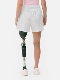 Women's Gray Heather Drawstring Jersey Shorts