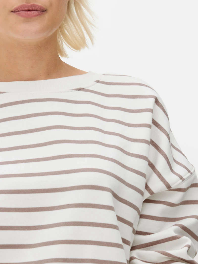 Oversized Striped Sweatshirt