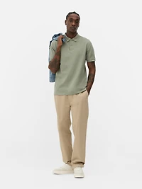 Men's Light Green Piqué Polo