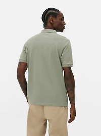 Men's Light Green Piqué Polo