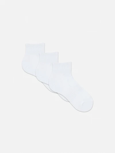 Women's White 3-Pack Sports Socks