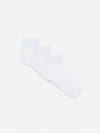 Women's White 3-Pack Sports Socks