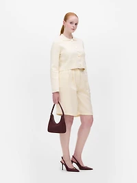 Cropped Collar Cardigan