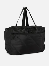 Women's Black Quilted Underseat Cabin Bag