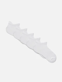 Women's White 5-Pack Sports Socks
