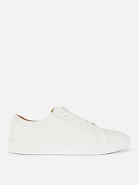 Men's White Lace-Up Low Tops