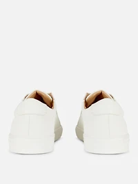 Men's White Lace-Up Low Tops