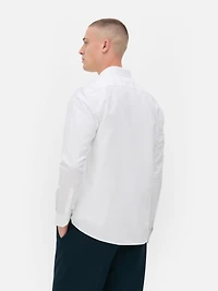 Men's White Textured Regular Fit Shirt