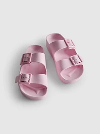 Chunky Double Buckle Strap Sandals