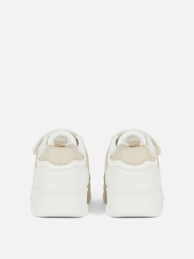 Faux Leather and Canvas Low Tops