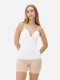 Women's White Built-In Bra C