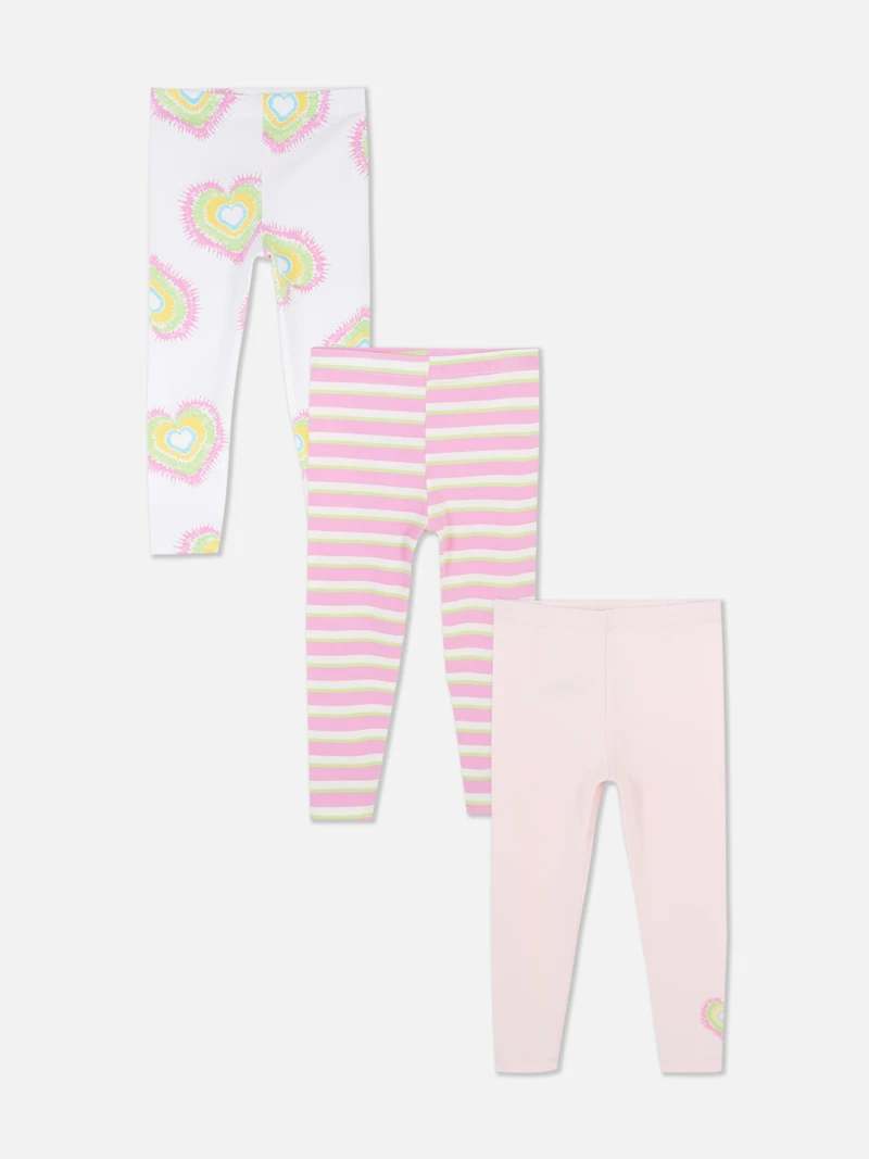 3-Pack Multi Stretch Waist Leggings