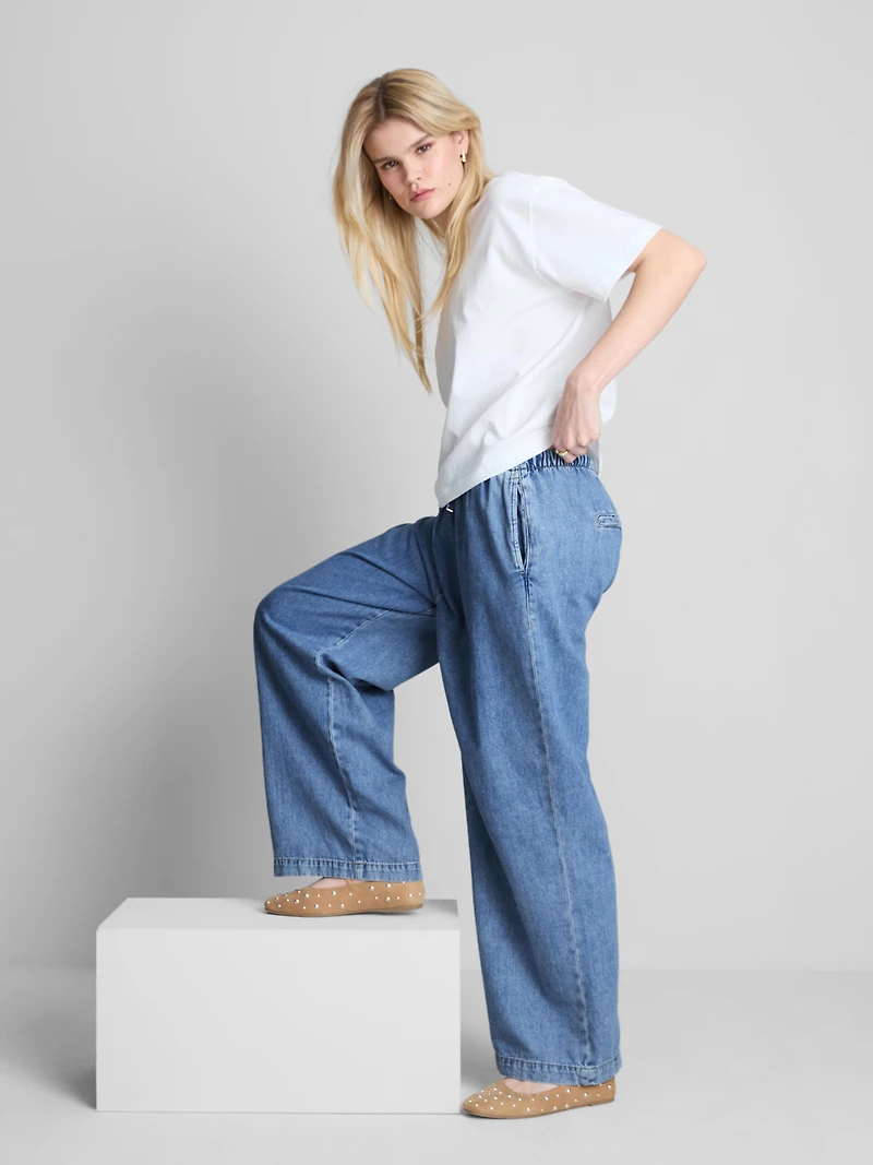 Mid-Rise Sweatpant Jeans