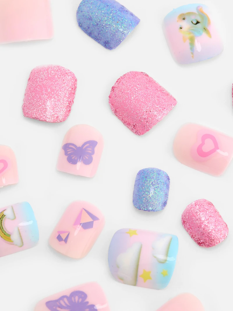 Multi Faux Nails Set