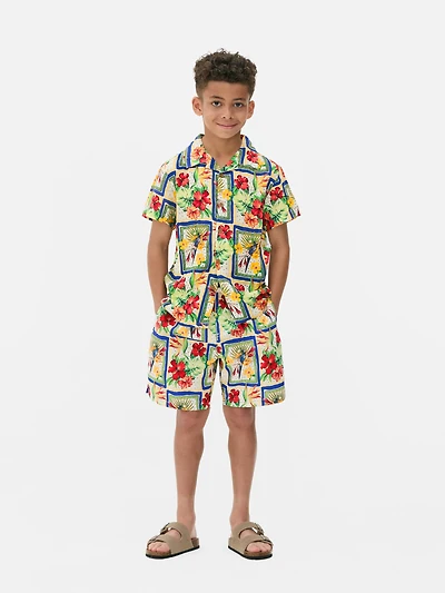 Older Kids’ Tropical Floral Shirt