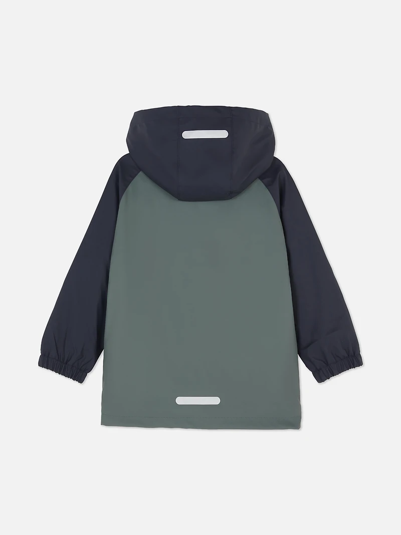 Color Block Rain Jacket