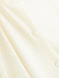 Women's Ivory Crew Neck Cardigan