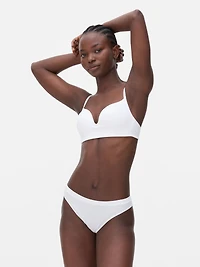 Women's White Padded Seamless Underwear Set