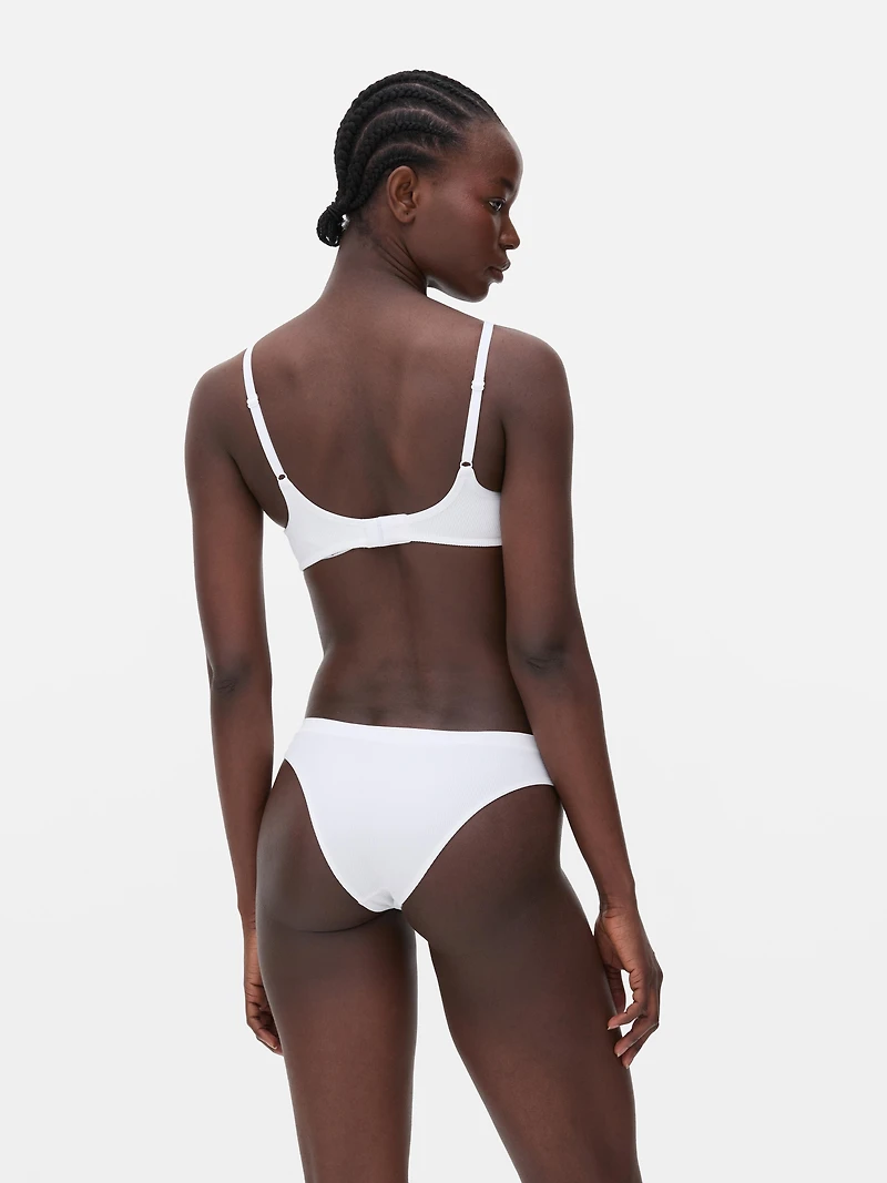 Women's White Padded Seamless Underwear Set