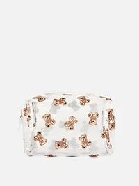 Clear Teddy Bear Makeup Bag