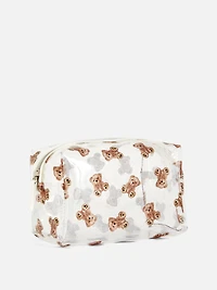 Clear Teddy Bear Makeup Bag