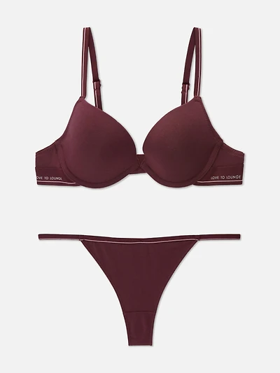 Love To Lounge Push Up Underwear Set