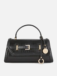 Mock Croc Belted Bag