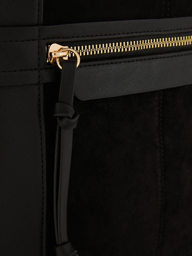 Suede Saddle Messenger Bag