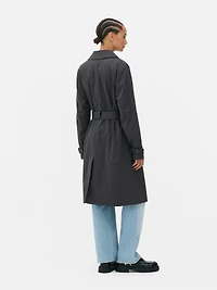 Women's Charcoal Essential Belted Trench