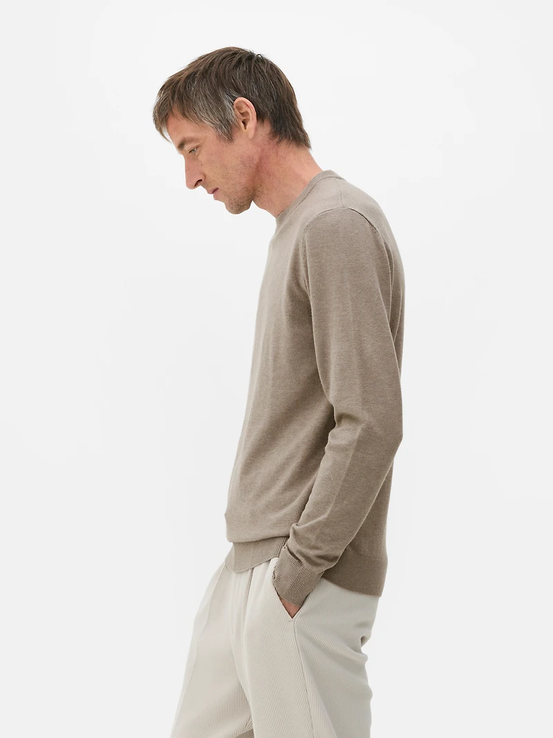 Men's Natural Crew Neck Sweate